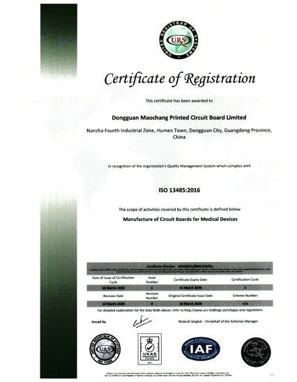 certificado ISO 13485