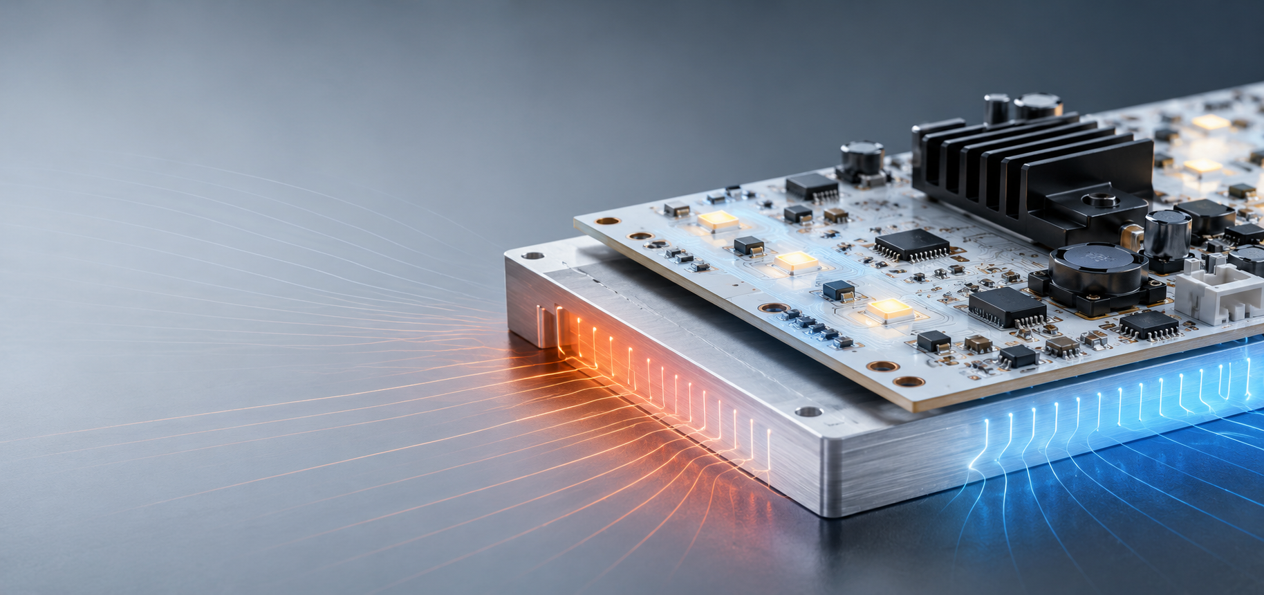 Conductividad térmica de PCB de aluminio explicada para LED y electrónica de potencia