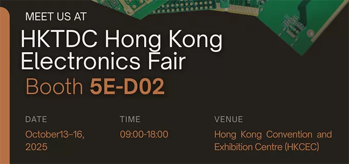 ¡Weiyuanda PCB estará exhibiendo en la Feria de Electrónica HKTDC de Hong Kong (Edición de Otoño) 2025!
